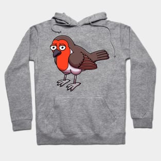 Sad Robin Bird Cartoon Hoodie